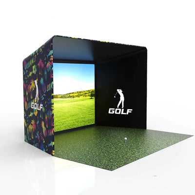 Golf Simulator Enclosure Cage with Impact Netting – 10, 12 & 14 Ft