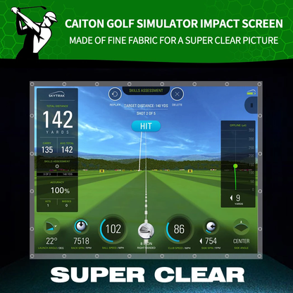 HD Golf Simulator Impact Screen – Double-Layer, Noise-Reducing, 4 Sizes
