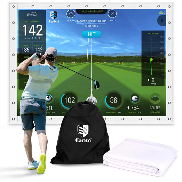 HD Golf Simulator Impact Screen – Double-Layer, Noise-Reducing, 4 Sizes